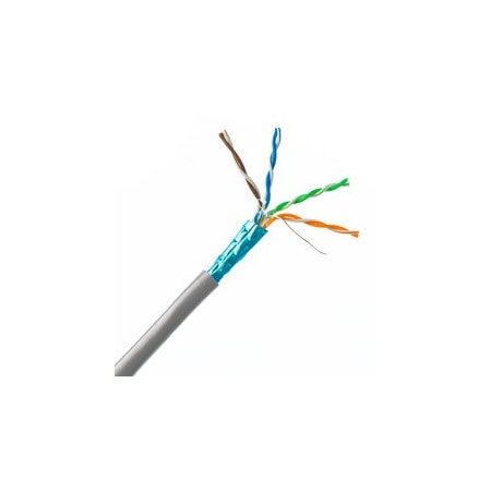 Cable Wholesale Plenum Cat6 Bulk Cable, Gray, Solid, Shielded, CMP, 23 AWG, Spool, 1000 foot 11X8-521NH